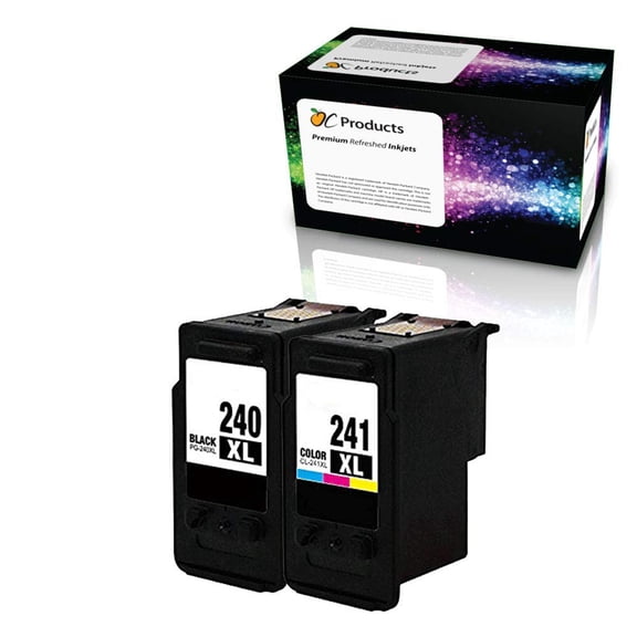 OCProducts Compatible Ink Cartridge Replacement for Canon PG-240XL and CL-241XL for Canon MG2120 MX532 MG3220 MG3520 MG3620 MX472 Printers (1 Black 1 Color)