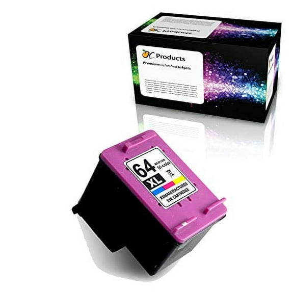 OCProducts Compatible Ink Cartridge Replacement for HP 64XL Color for Envy Photo 6220 6230 6255 7120 7130 7155 7800 7820 7830 7855 Tango X Printer (1 Color)