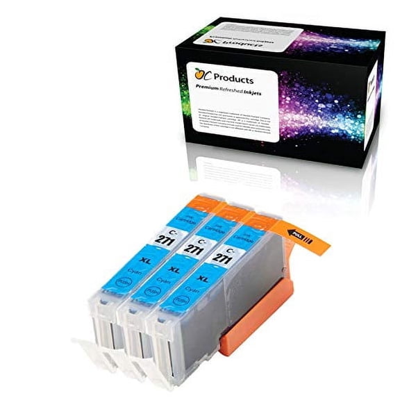 OCProducts Compatible Ink Cartridge Replacement for Canon CLI-271 CLI-271XL 3 pack for PIXMA MG7720 MG5720 MG6820 TS5020 TS6020 TS9020 (Cyan)