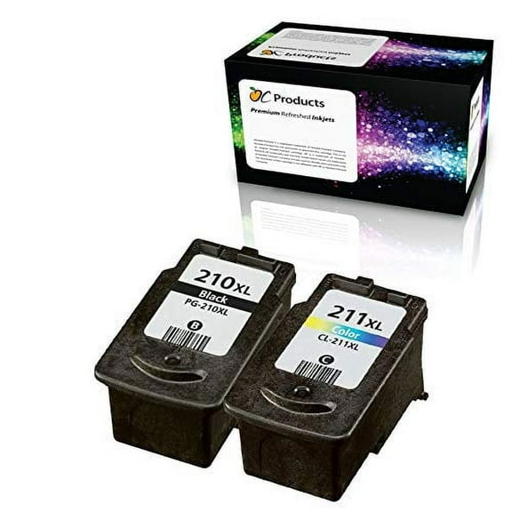 OCProducts Refilled Ink Cartridge Replacement for Canon PG-210XL and CL-211XL for Canon MX320 MX420 MX340 iP2700 MP495 MP490 Printers (1 Black 1 Color)