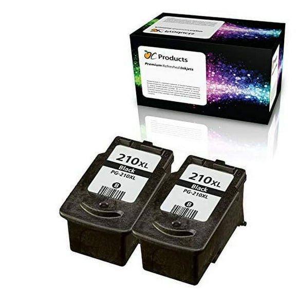 OCProducts Refilled Ink Cartridge Replacement for Canon PG-210XL 2 Pack for Pixma MX320 MX420 MX340 iP2700 MP495 MP490 Printers (2 Black)