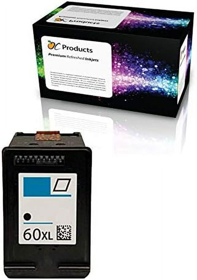 OCProducts Refilled Replacement for HP 60XL Black Ink Cartridge for