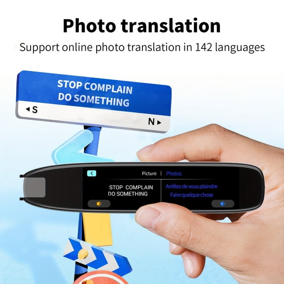 OCR Text Scanning Pen with USB Charging, 142 Languages, Text-to-Speech & Wi-Fi, Li-Po Battery, for Language Learners, Professionals & Travelers