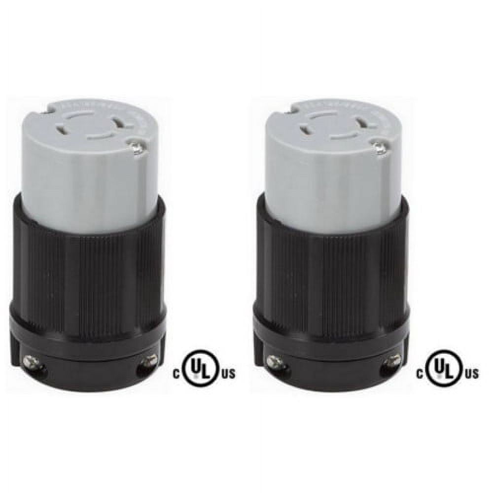 OCSParts L14-20R Grounding Locking Connector, 20A 125/250V AC, 3 Pole 4 Wire, cUL Listed, NEMA L14-20 (Pack of 2)