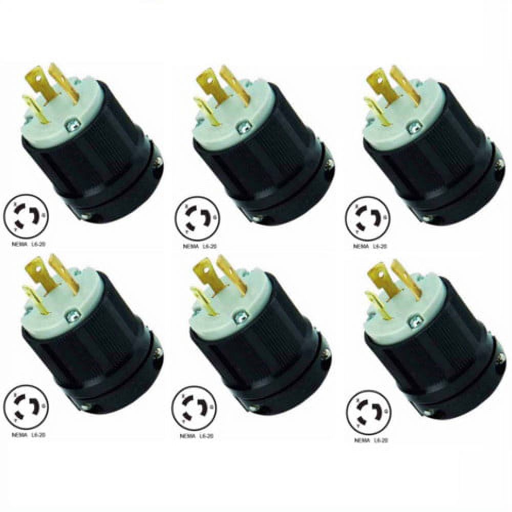 OCSParts L620P Locking Plug, 20A 250V AC, 2 Pole 3 Wire, cUL Listed