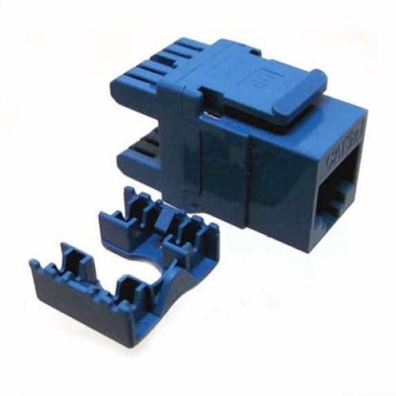 OCT2010-CAT5E-BLUE - KEYSTONE JACK CAT5E BLU 110 180DEG (10 pcs/pkg)