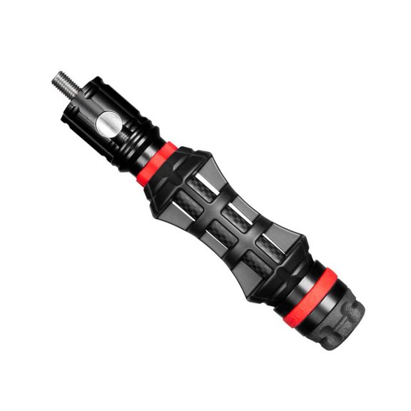 OCTANE QDS6 Durable Lightweight Quick Disconnect System Carbon Rod 6" Bow Stabilizer with Color Rings & Adjustable Wrist Sling for Archery, Hunting