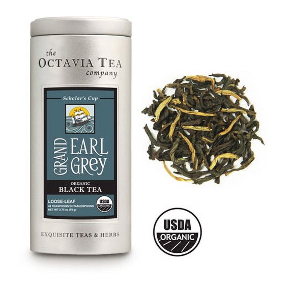 OCTAVIA TEA GRAND EARL GREY organic black tea (tin)
