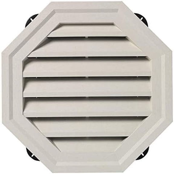 OCTGV18 Octagonal Gable Vent 04, White - 18 in.$$Tools & Hardware Other
