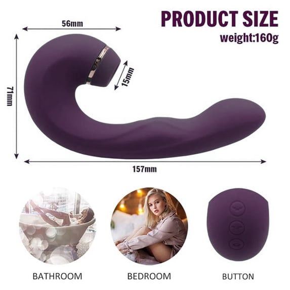 OCTMOM G Spot Vibrators Sex Toys for Women Thrusting Vibrators for Adult Partner Massage, Purple.