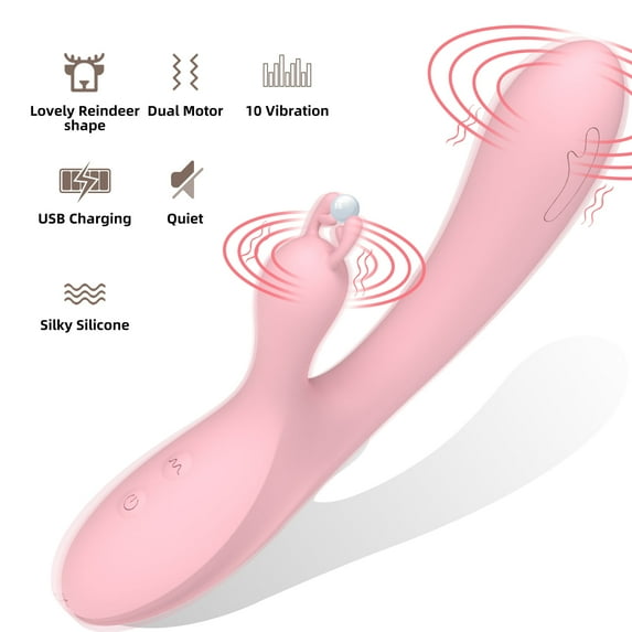 OCTMOM Sex Toys G Spot Vibrators for Women, Personal Massagers Partner Toys for Adult Couples Pleasure, Pink