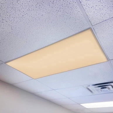 OCTO LIGHTS Magnetic Fluorescent Light Covers for Ceiling Lights Classroom Light Filters - Improve Focus, Eliminate Headaches & Eye Strain - Dark Beige (2x4)
