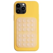 OCTOBUDDY *MAX* - Silicone Suction Phone Case Adhesive Mount - Hands-Free, Strong Grip Holder for Selfies and Videos - iPhone and Android Compatible - 2.6  x 3.9 , Transparent