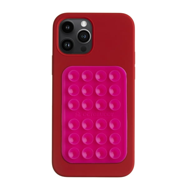 Octobuddy Silicone Suction Adhesive Mount Phone Case for iPhone and Android Hot Pink - Görsel 7