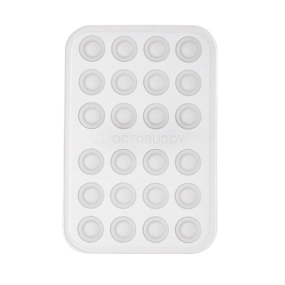 OCTOBUDDY || Silicone Suction Phone Case Adhesive Mount || (iPhone and Android Cellphone case Compatible, Hands-Free Mobile Accessory Holder for Selfies and Videos) TRANSPARENT