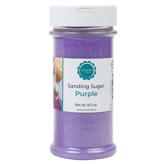 OCreme Sanding Sugar for Cookie or Cupcake Decorations - 10.5 OZ, Purple