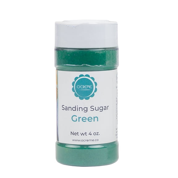 OCreme Sanding Sugar for Cookie or Cupcake Decorations - 4 Ounce, Green