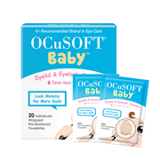 OCuSOFT Baby Eyelid &amp; Eyelash منظف المناشف سابقة التبول ، 20 Count