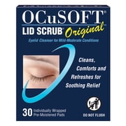 OCuSOFT Lid Scrub Original Eyelid Cleanser, 30 Count