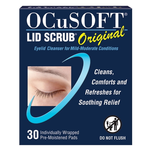 OCuSOFT Lid Scrub Original Eyelid Cleanser, 30 Count