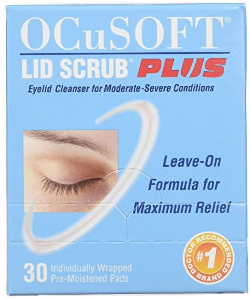 OCuSOFT Lid Scrub Plus, Pre-Moistened Pads, Individually Wrapped, 30 Count (Pack of 2)