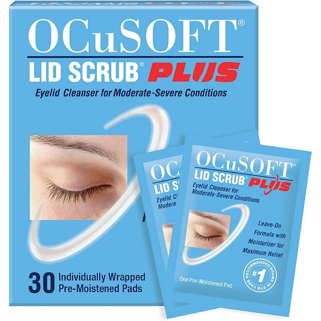 OCuSOFT Plus Eyelid Scrub Cleanser Pads 30 Each, Pack of 4
