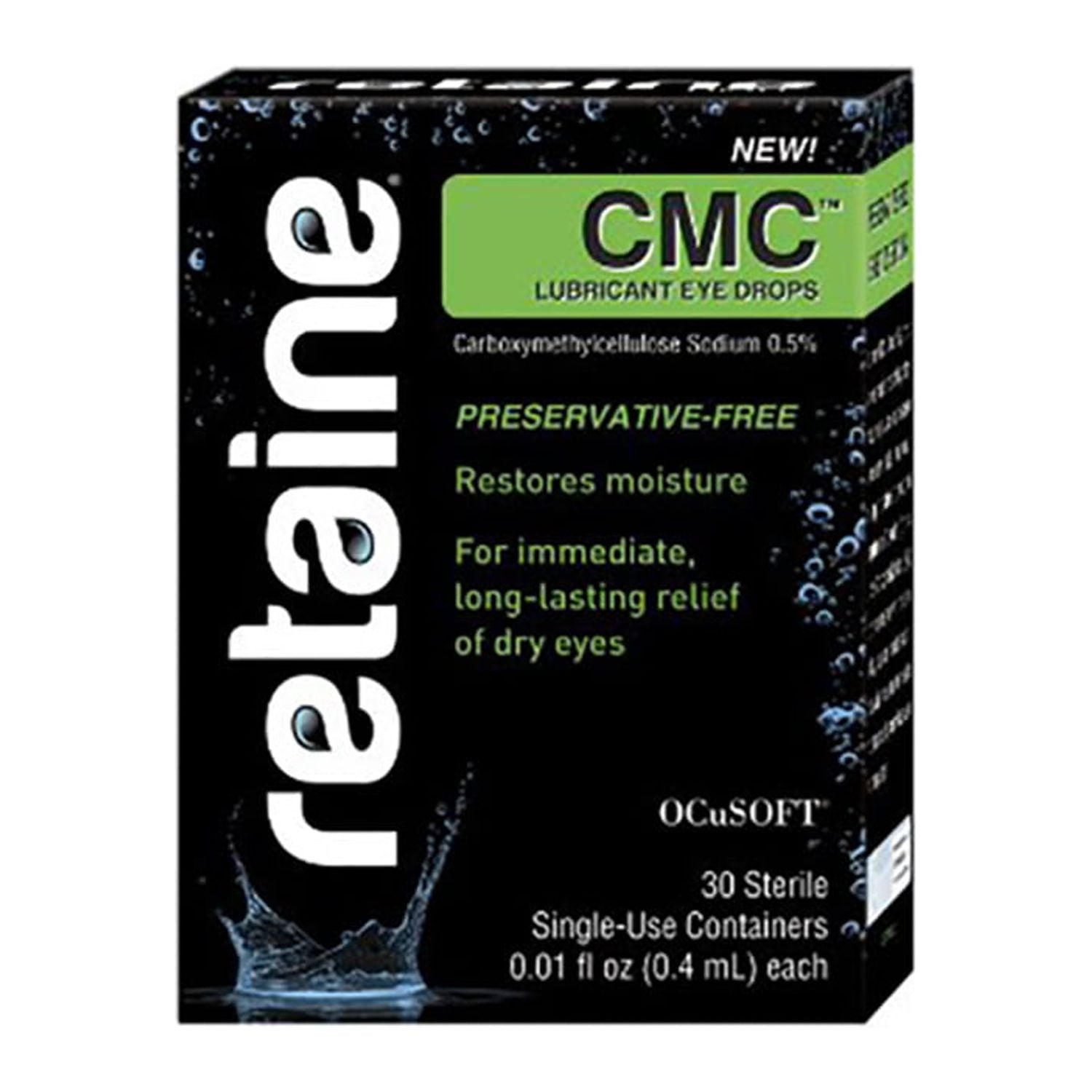 OCuSOFT Retaine CMC Preservativefree Lubricant Eye Drops (30 SingleUse Containers)0.01 oz each