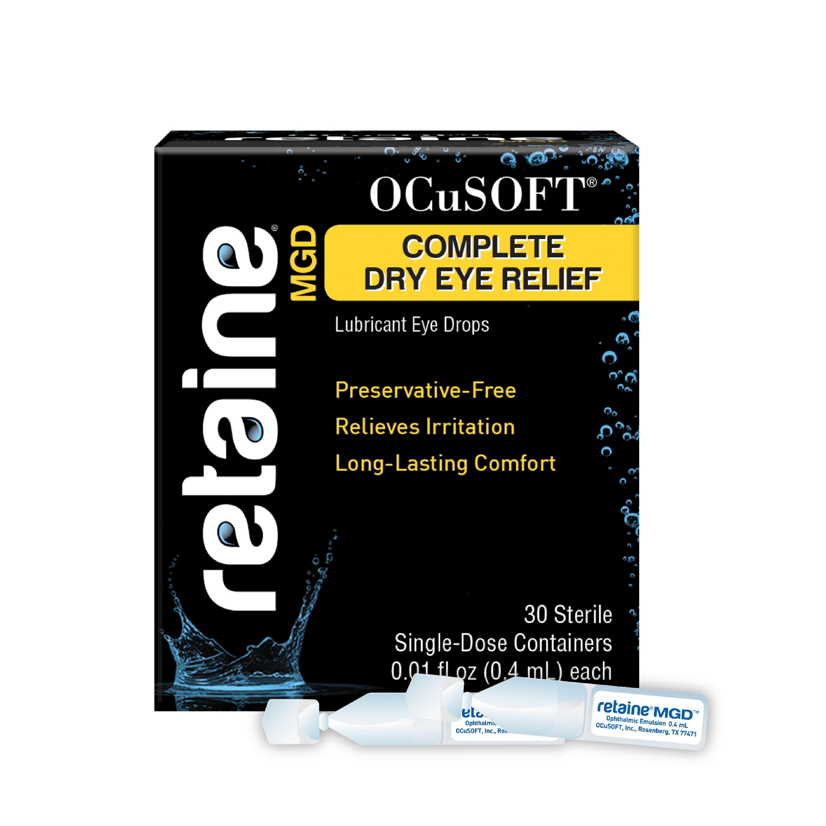 OCuSOFT Retaine MGD Preservitive Free Lubricant Eye Drops Single Dose