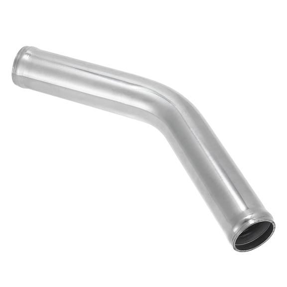OD 1.5" 38mm Length 11.81" 300mm Aluminum Alloy Tube Intercooler Pipe 45 Degree Air Intake Tube Silver Tone for Vehicle