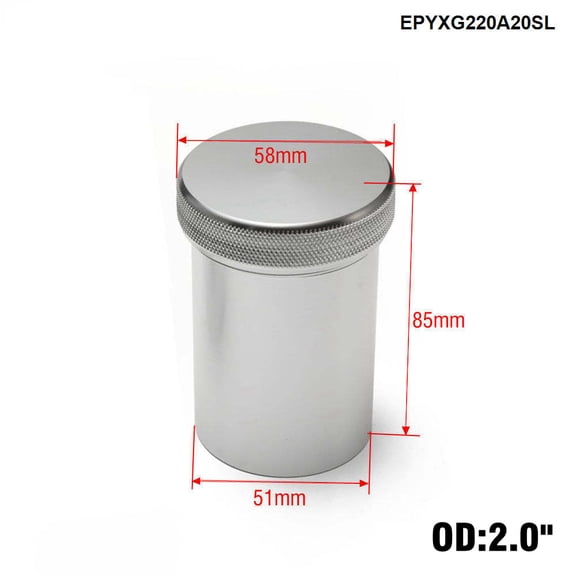 OD 2.0 inch Silver-Neck and Weld-on Filler Cap for Vehicle, Fuel Surge, Precious Water, Coolant Tank Caps, Religion, Car