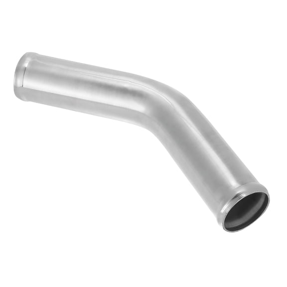 OD 2.01" 51mm Length 11.81" 300mm Aluminum Alloy Tube Intercooler Pipe 45 Degree Air Intake Tube Silver Tone for Vehicle