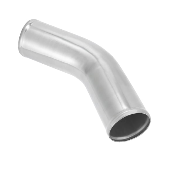 OD 2.99" 76mm Length 11.81" 300mm Aluminum Alloy Tube Intercooler Pipe 45 Degree Air Intake Tube Silver Tone for Vehicle