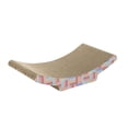 thumbnail image 1 of Oodles Multicolor Patterned Curved Lounger Durable Corrugated Cardboard Cat Scratching Pad O/S, 1 of 9