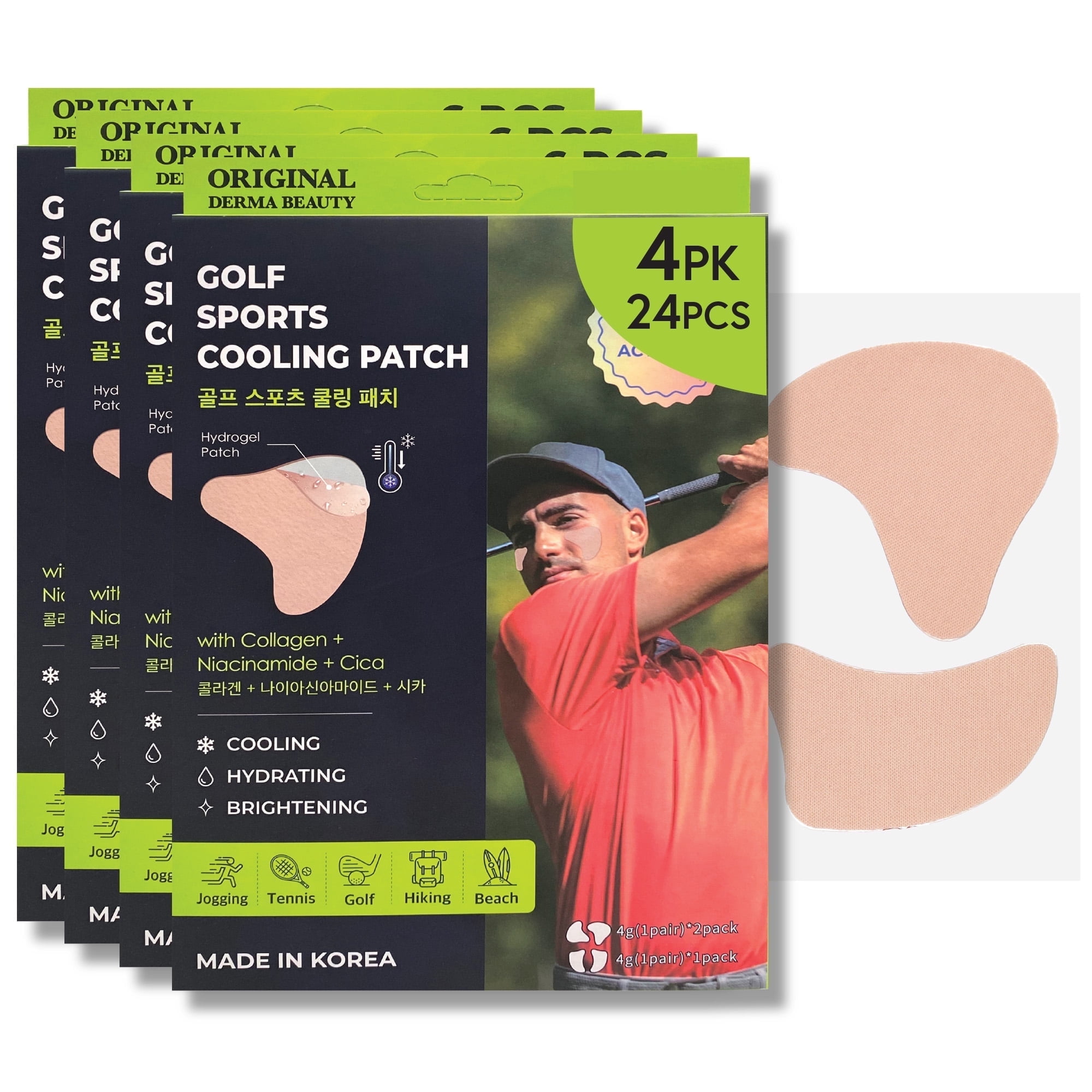 ODB Men Sun Patch, Reusable Under Eye UV Protection for Golf, Hiking, Driving, Outdoor Sports | Cooling Sunblock Patches, Scar & Sun Damage Protection