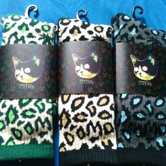 ODD FUTURE Domo Cheetah BLACK Crew Socks