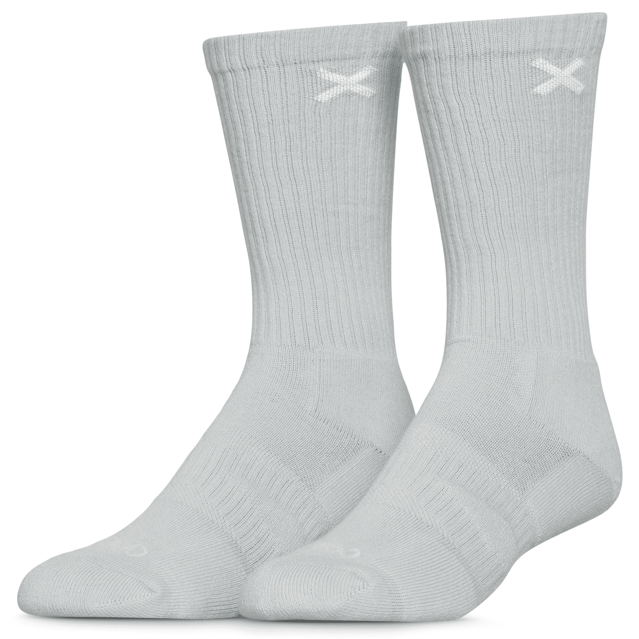 ODD SOX – Basix Tonal Ash Gray Crew Socks – Large – Soft Cotton Blend Athletic Everyday Socks for