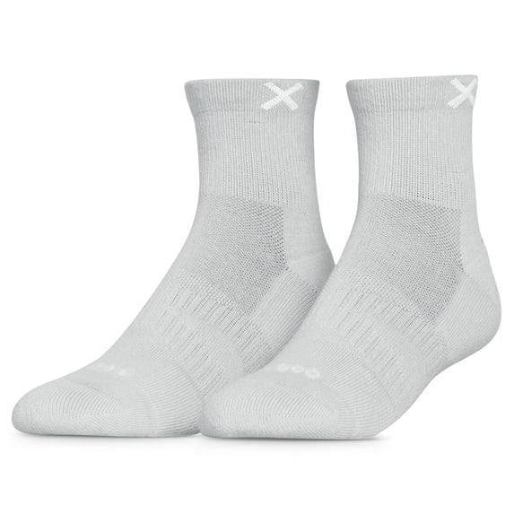 ODD SOX – Basix Tonal Ash Gray Quarter Socks – Large – Soft Cotton Blend Athletic Everyday Socks for