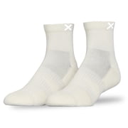 ODD SOX   Basix Tonal Off White Quarter Socks   Large   Soft Cotton Blend Athletic Everyday Socks