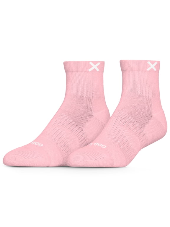 – Basix Tonal Rose Quarter Socks – Medium – Athletic Cotton Blend Everyday Comfort Socks for
