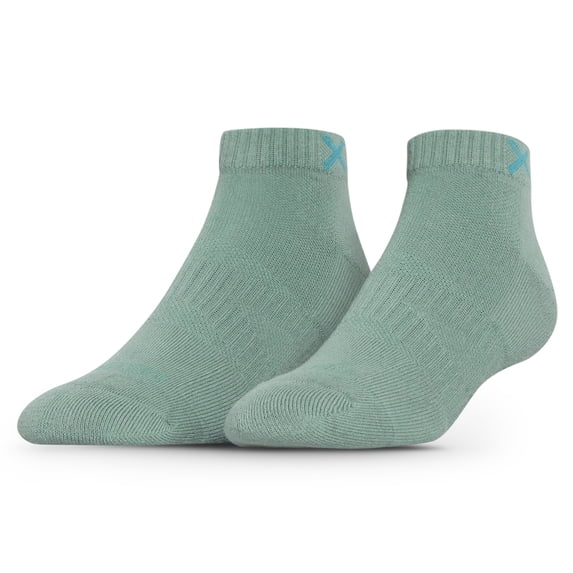 ODD SOX – Basix Tonal Sea Green Ankle Socks – Large – Soft Cotton Blend Athletic Everyday Socks for