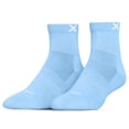thumbnail image 1 of ODD SOX – Basix Tonal Sky Blue Quarter Socks – Medium – Athletic Cotton Blend Everyday Comfort Socks, 1 of 6