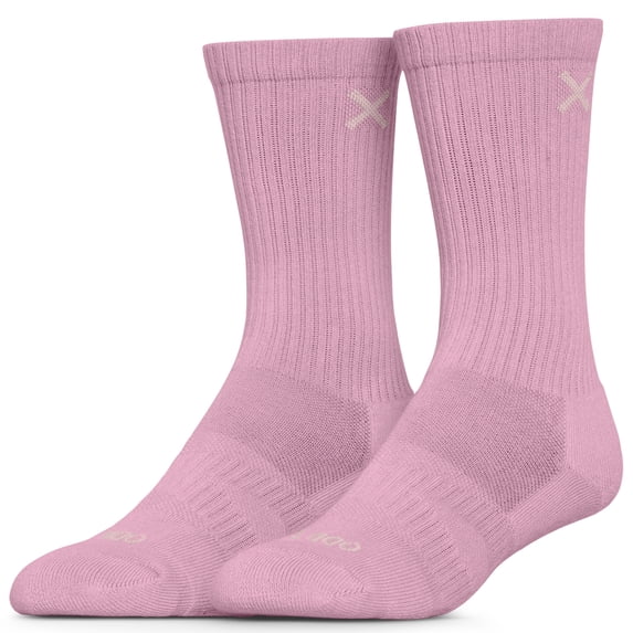 ODD SOX – Basix Tonal Mauve Crew Socks – Medium – Athletic Cotton Blend Everyday Comfort Socks for