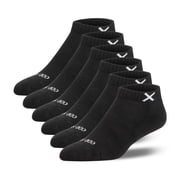 ODD SOX Basix Women s Ankle Socks   Black 6-Pack | Classic Everyday Comfort, Breathable Cotton Blend