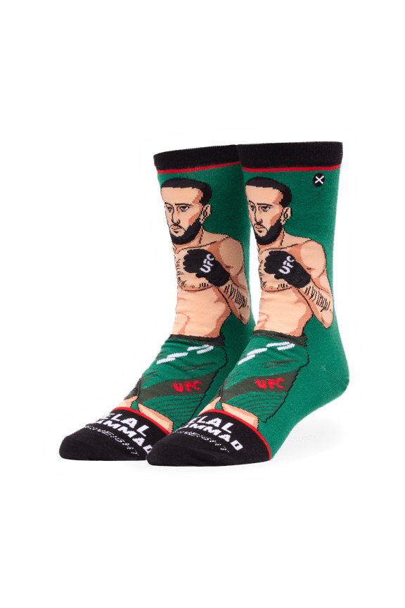 Belal Muhammad Crew Socks UFC Fighter Novelty Apparel Size Large Comfy Cotton Blend Fun Gift