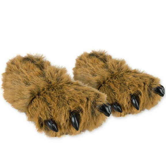 Odd Sox – Bigfoot Sasquatch Paw Fun Indoor Novelty Slippers – Fuzzy & Cozy Plush Footwear – Size