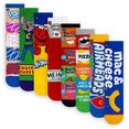 thumbnail image 1 of ODD SOX Big Kids 8-Pack Food-Themed Crew Socks Set, Colorful Snack Designs, Ages 7–10, Soft and Comfortable Gift, 1 of 4