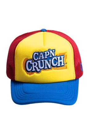 - Cap’n Crunch Trucker Hat – Snapback Cap – Mesh Back – One Size Adjustable Fit