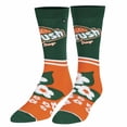 thumbnail image 1 of ODD SOX, Crush Orange Half Stripe, Fun Graphic Print Crew Socks for Men, Large, 1 of 6