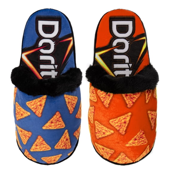 ODD SOX – Doritos – Plush Indoor Novelty Slippers – Cozy Fuzzy Slides – Unisex Medium – Fun Gift