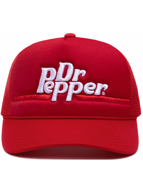 Dr Pepper Retro Trucker Hat – Classic Drink Mesh Snapback Cap for Men & Women – Soda Pop